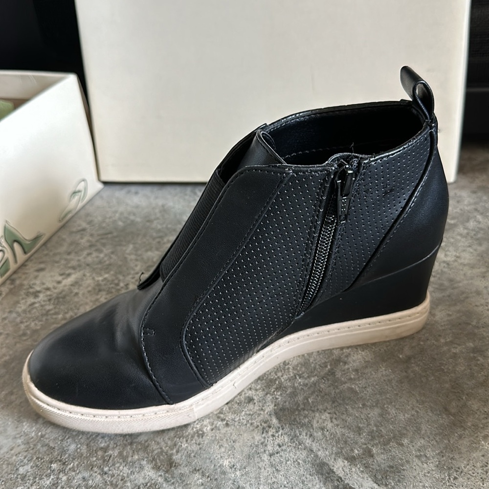 Target A New Day Kolie wedge faux leather sneaker bootie